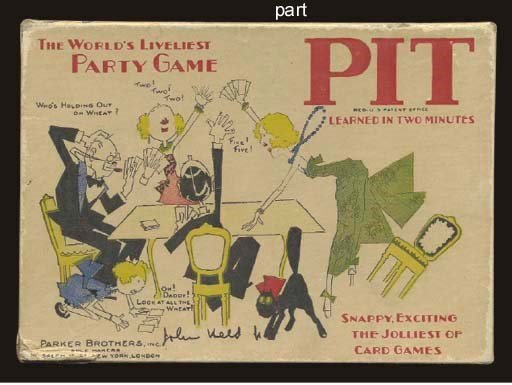 A COLLECTION OF COMIC/CARTOON CHARACTER GAMES: FOOLISH QUESTIONS BY RUBE GOLDBERG. NEW YORK: WALLIE DORR CO., 1924. NEW EDITION. 40 CARDS AND INSTRUCTIONS. -- REG'LAR FELLOWS. SPRINGFIELD, MA: MILTON BRADLEY, 1926. 52 CARDS AND 48 WOODEN BARRELS.  BASED ON THE COMIC STRIP BY GENE BYRNE. -- HOOT. AKRON, OH: SAALFIELD PUBLISHING CO., C. 1927. 53 CARDS AND INSTRUCTIONS. -- BIRD CENTER ETIQUETTE. CHICAGO: HOME GAME COMPANY, 1904. 48 CARDS AND INSTRUCTIONS. -- FOOLISH QUESTIONS BY RUBE GOLDBERG. NEW YORK: WALLIE DORR, C. 1924. 53 CARDS AND INSTRUCTIONS. -- THE QUIZ OF THE WIZ. NEW YORK: H.J. PHILLIPS CO., 1921. 144 CARDS AND INSTRUCTIONS. -- MICKEY MOUSE CANASTA JUNIOR. LEICESTER, MA: RUSSELL MANUFACTURING CO., 1950. 108 CARDS AND INSTRUCTIONS. -- MICKEY MOUSE OLD MAID CARDS. [ATLANTA]: WHITMAN PUBLISHING CO., 1937. 35 CARDS AND INSTRUCTIONS. -- QUICK WIT. SALEM, MA: PARKER BROTHERS, 1938. 48 CARDS, INSTRUCTIONS, AND DICE. -- QUICK WHIT. SALEM, MA: PARKER BROTHERS, 1938. 52 CARDS, INSTRUCTIONS, AND DICE. -- PIT. SALEM, MA: PARKER BROTHERS, 1919. 65 CARDS AND INSTRUCTIONS. -- THE NEBBS. SPRINGFIELD, MA: MILTON BRADLEY, 1930S. 43 CARDS AND INSTRUCTIONS. -- SKIPPY. ROCHESTER, NY: E.E. FAIRCHILD, C. 1950S. 36 CARDS AND INSTRUCTIONS. -- SKEEZIX. SPRINGFIELD, MA: MILTON BRADLEY, CIRCA 1943. 44 CARDS AND INSTRUCTIONS. -- MICKEY MOUSE LIBRARY OF GAMES. LEICESTER, MA: RUSSELL MANUFACTURING CO., C. 1939. INCLUDES SIX MINIATURE GAMES: DONALD DUCK, 48 CARDS; PINOCCHIO, 47 CARDS; MICKEY MOUSE, 48 CARDS; BAMBI, 48 CARDS; THREE LITTLE PIGS, 48 CARDS; SNOW WHITE AND THE SEVEN DWARFS, 48 CARDS AND INSTRUCTIONS.  TOGETHER 15 GAMES, MOST IN ORIGINAL BOXES, CONDITION VARIES. SOLD NOT SUBJECT TO RETURN. 	 (15)