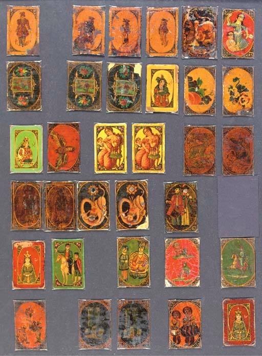 AS NAS CARDS, PERSIA, 1890S, MAKER UNKNOWN.