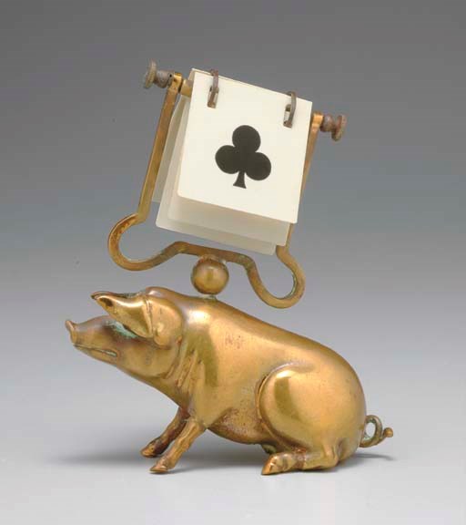 BRASS PIG TRUMP INDICATOR.