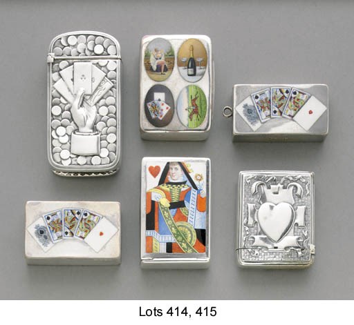 THREE SILVER MATCHSAFES.