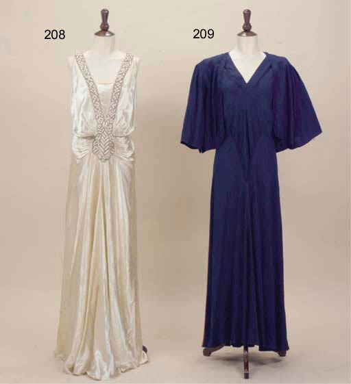 FOUR EVENING GOWNS, 1930S