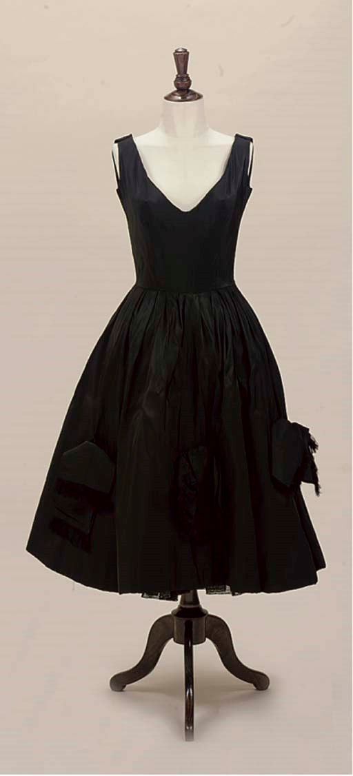 A BLACK COCKTAIL DRESS, CHRISTIAN DIOR LONDON