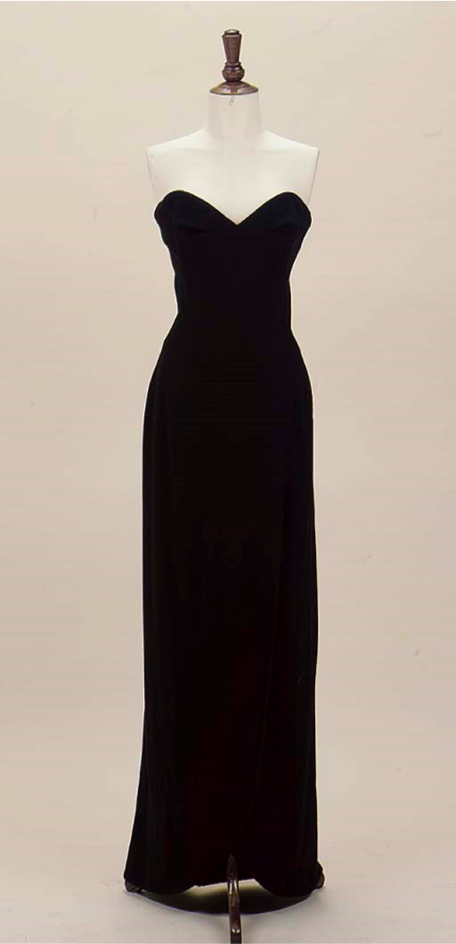 A BLACK WOOL CREPE SHEATH DRESS, CHRISTIAN DIOR PARIS 1952