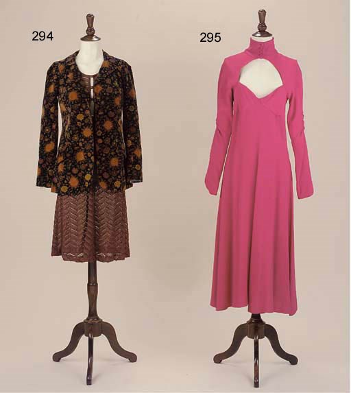 A HOT PINK CREPE DRESS, BIBA