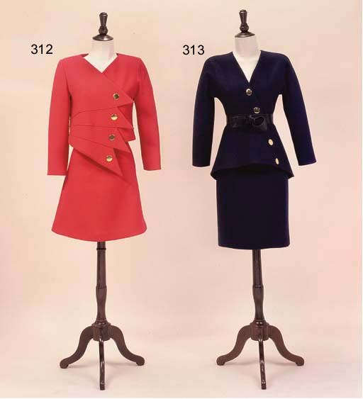 A SCARLET WOOL SUIT