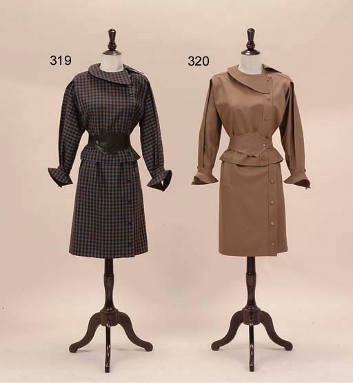 A MARRON GLACE TWILL ENSEMBLE