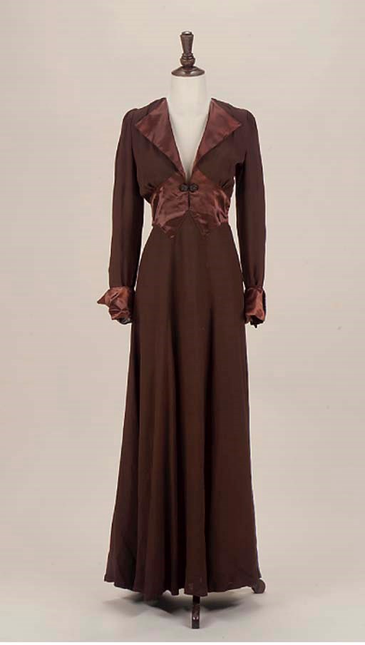 A CHOCOLATE BROWN CREPE DRESS, OSSIE CLARK FOR RADLEY