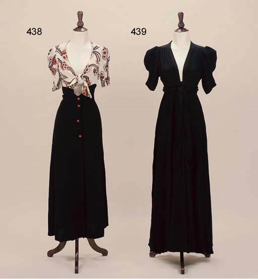 TWO DRESSES LABELLED OSSIE CLARK