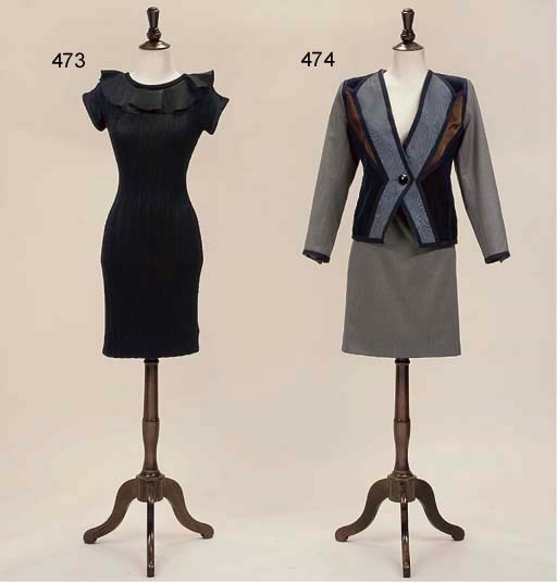 A KNITTED BACKLESS DRESS, YSL