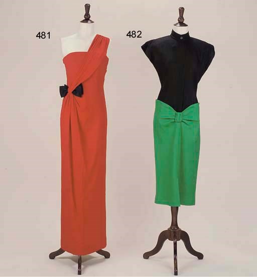 TWO VALENTINO EVENING DRESSES, 1983