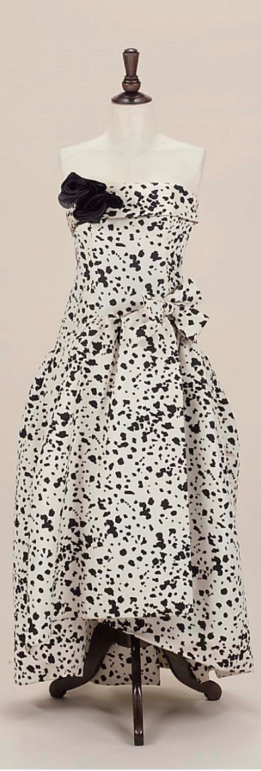 A SPOTTED PROM DRESS BY GIVENCHY