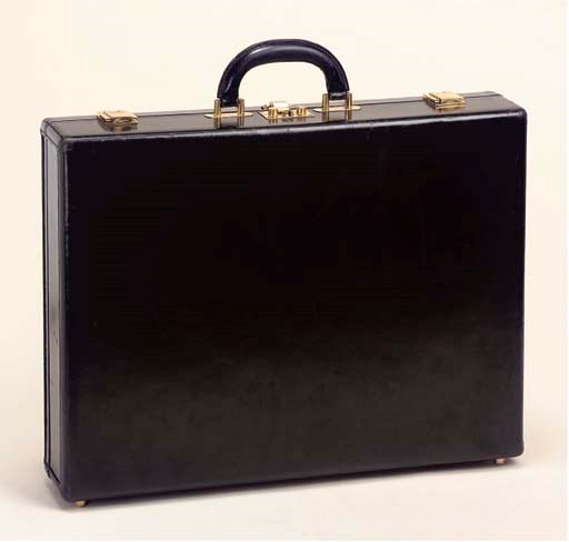 A BLACK ATTACHÉ CASE, HERMÈS