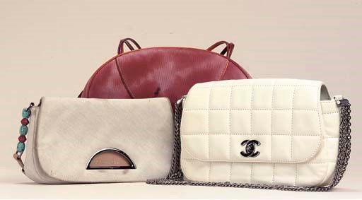 TWO DIOR HANDBAGS, AND A QUILTED CHANEL HANDBAG