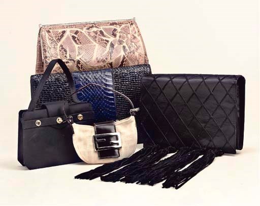 A LARGE COLLECTION OF HANDBAGS AND WALLETS