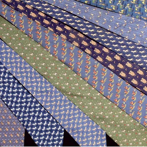 FIFTEEN HERMÈS NECKTIES