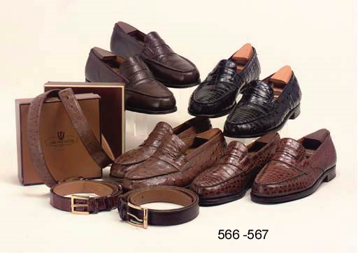 TWO PAIRS OF FINE BESPOKE GENTLEMAN'S SHOES, BY WESTON