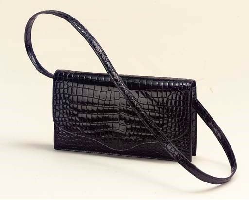 A BLACK CROCODILE 'ONDINE' BAG, HERMÈS