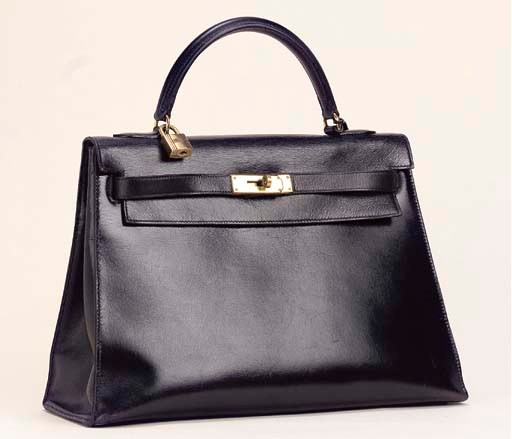 A BLACK LEATHER KELLY BAG, HERMÈS