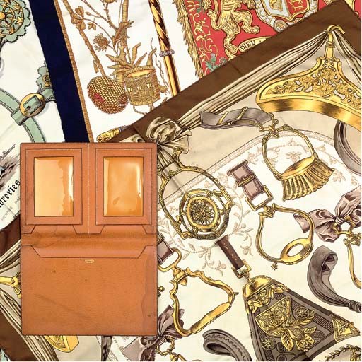 THREE SCARVES AND A DOCUMENT WALLET, HERMÈS