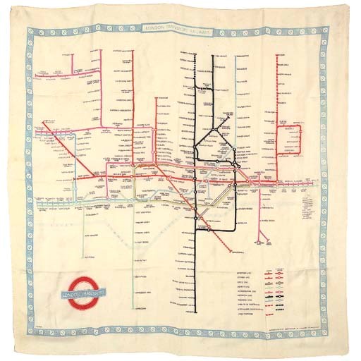 THE LONDON UNDERGROUND, A SILK SCARF