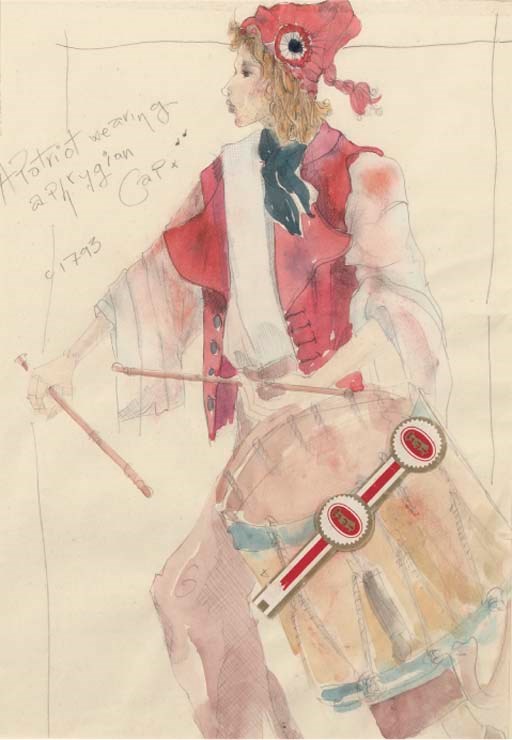 A WATERCOLOUR DESIGN BY JOHN GALLIANO, UNSIGNED