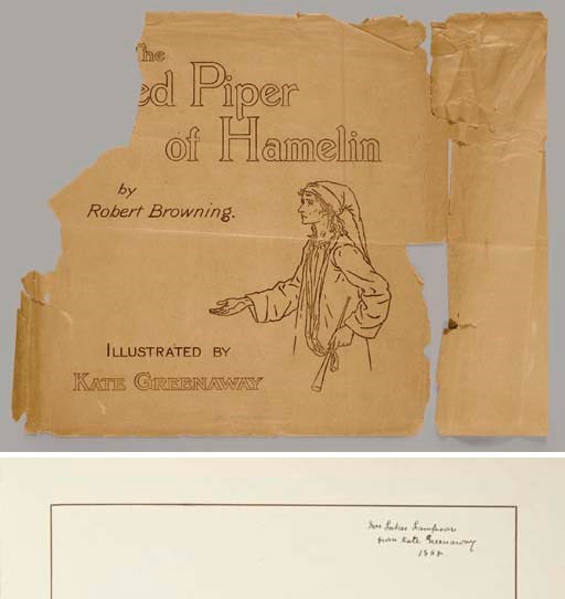 [GREENAWAY, Kate, illustrator]. BROWNING, Robert (1812-1889). The Pied Piper of Hamelin. London: George Routledge and Sons, [1888].