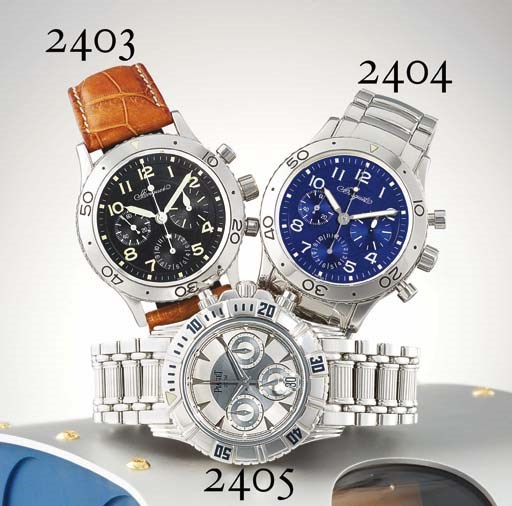 BREGUET. A STAINLESS STEEL AUTOMATIC FLY-BACK CHRONOGRAPH WRISTWATCH