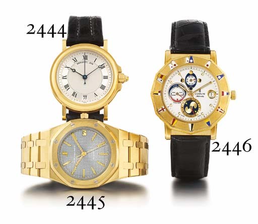 BREGUET. AN 18K GOLD AUTOMATIC WRISTWATCH WITH CENTRE SECONDS AND DATE