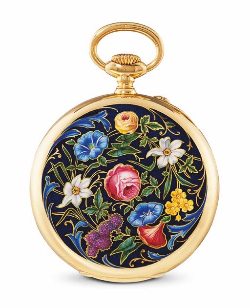 POITEVIN. A FINE AND INTERESTING 18K GOLD AND ENAMEL KEYLESS OPENFACE POCKET WATCH WITH PREMIERE CLASSE OBSERVATOIRE DE GENÈVE RATING