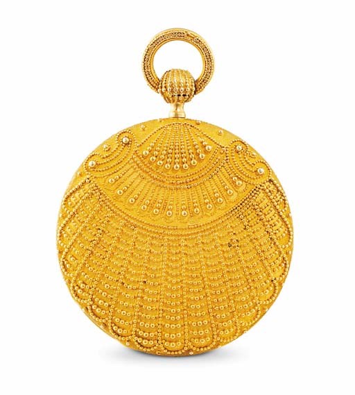 LEROY. AN UNUSUAL 18K GOLD OPENFACE QUARTER REPEATING CYLINDER WATCH