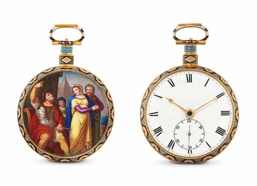 ILBERY. A RARE AND IMPORTANT 18K GOLD AND ENAMEL DUPLEX WATCH, MADE FOR THE CHINESE MARKET