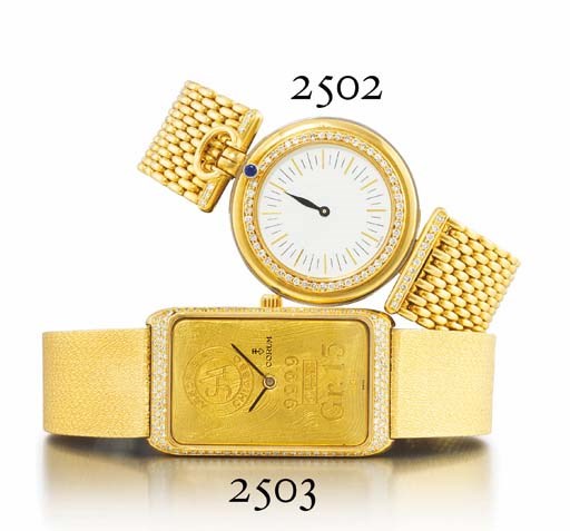 AUDEMARS PIGUET. AN 18K TWO-COLOUR GOLD, DIAMOND AND SAPPHIRE-SET SINGLE-HAND WRISTWATCH WITH BRACELET