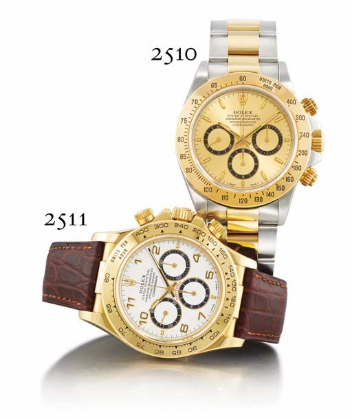 ROLEX. AN 18K GOLD AUTOMATIC CHRONOGRAPH WRISTWATCH