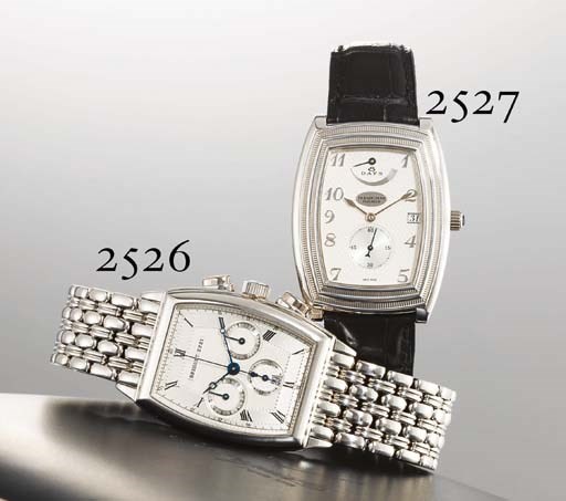 PARMIGIANI. A RARE PLATINUM TONNEAU-SHAPED WRISTWATCH WITH EIGHT-DAY POWER RESERVE AND DATE
