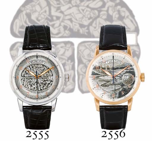 ZANNETTI. A LIMITED EDITION STAINLESS STEEL AUTOMATIC WRISTWATCH WITH DAY, DATE AND CENTRE SECONDS