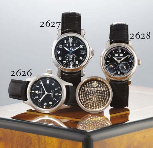 IWC. A STAINLESS STEEL AUTOMATIC WRISTWATCH WITH CENTRE SECONDS AND DATE