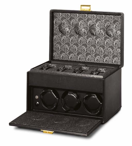 SCATOLA DEL TEMPO. A LEATHER WATCH WINDING AND STORAGE BOX
