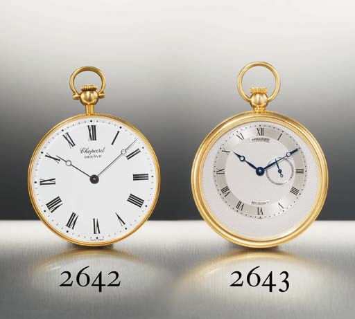 CHOPARD. AN 18K GOLD OPENFACE KEYLESS LEVER WATCH