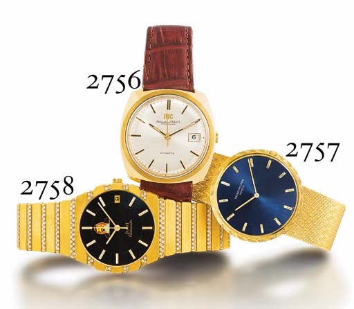 PATEK PHILIPPE. A FINE 18K GOLD AUTOMATIC WRISTWATCH WITH BRACELET