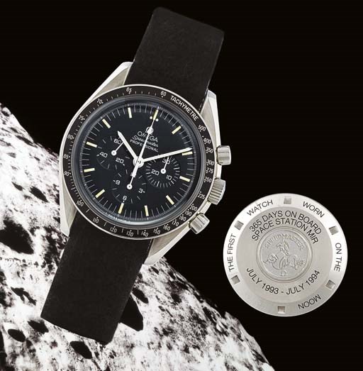 OMEGA. AN EXTREMELY RARE LIMITED EDITION STAINLESS STEEL CHRONOGRAPH WRISTWATCH
