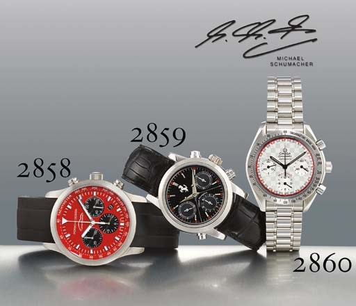 OMEGA. A LIMITED EDITION STAINLESS STEEL AUTOMATIC CHRONOGRAPH WRISTWATCH WITH BRACELET