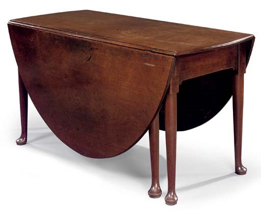 A LATE GEORGE II MAHOGANY DROP-LEAF DINING-TABLE