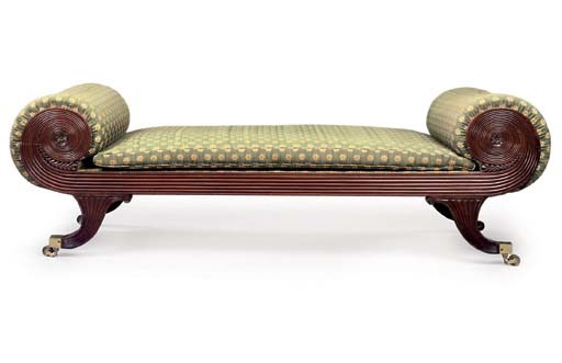 A REGENCY MAHOGANY DAYBED