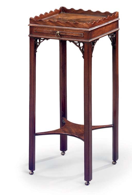 A GEORGE III MAHOGANY URN-STAND