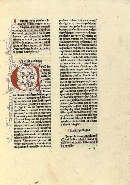 BERCHORIUS, Petrus (c.1290-1362). Liber Bibliae moralis. Deventer: Richardus Pafraet, 1477.