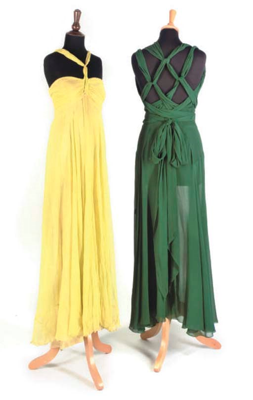 A GROUP OF SILK CHIFFON EVENING GOWNS, 1930S