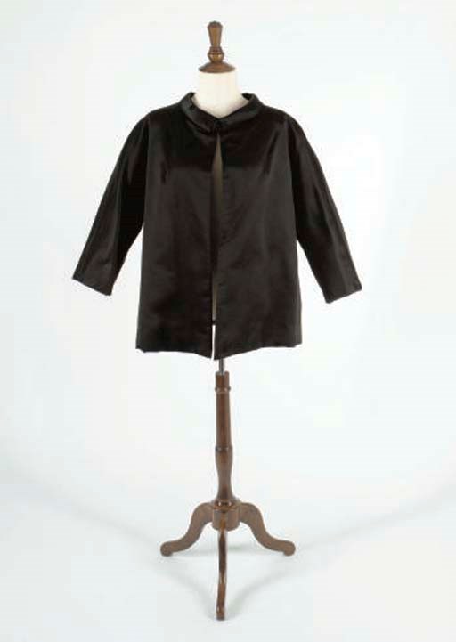 BALENCIAGA, A BLACK SILK SWING JACKET