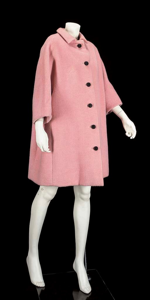 BALENCIAGA, A SOFT PINK WOOL COAT