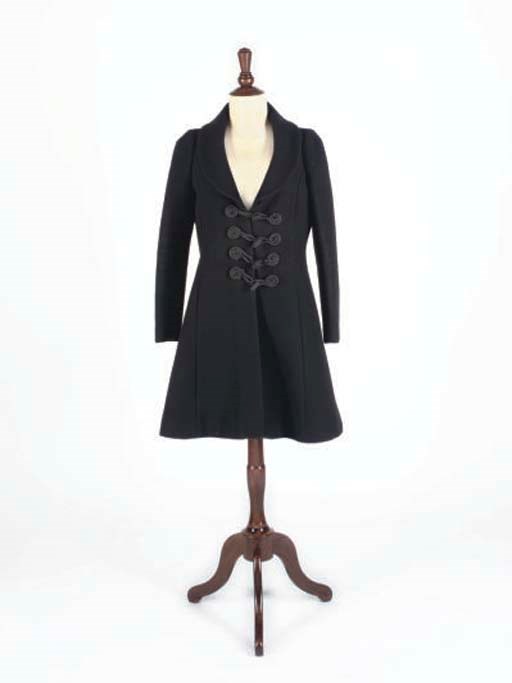 BIBA, A BLACK WOOL COAT