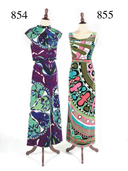 EMILIO PUCCI, A PLUSH VELVET MAXI DRESS